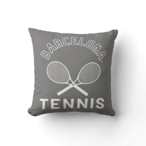 Barcelona Tennis  Throw Pillow