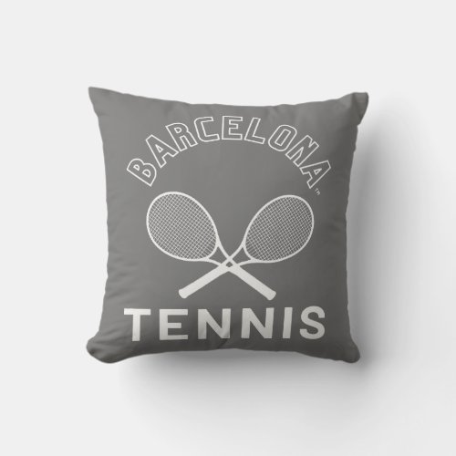Barcelona Tennis  Throw Pillow