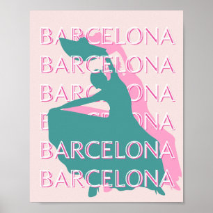 Barcelona Travel Art, Spain, Travel Art Poster