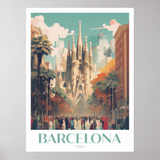 Barcelona Travel Print Wall Art