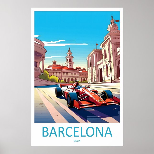 Barcelona Travel Print Wall Barcelona Circuit (Front)