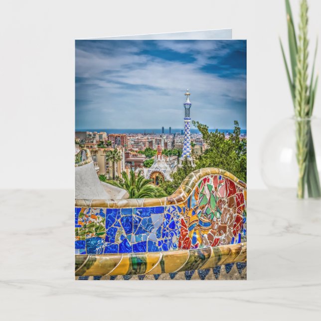 Barcelona Unique Photographic Modern Art Card (Front)