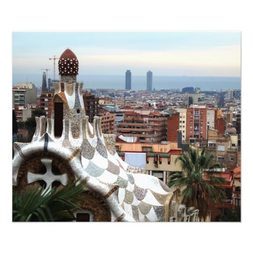 Barcelona View from Gaudis Parc Guell Photo Print