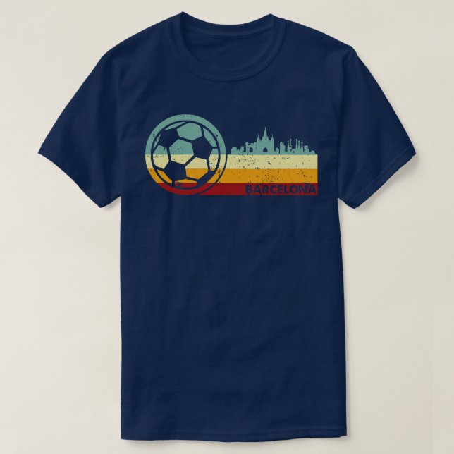 Barcelona Vintage Retro T-Shirt (Design Front)