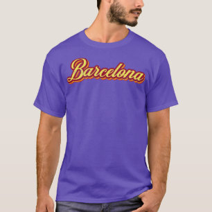 Barcelona Vintage Retro Typography T-Shirt