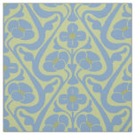 Barcelona Wall Flowers Blue and Green Fabric