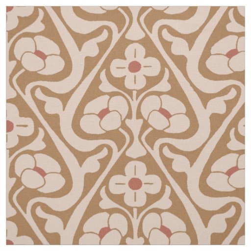 Barcelona Wall Flowers Terra Cotta Fabric