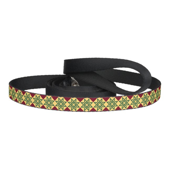 Barcelona Yellow Red Green Star Pattern Pet Leash (Handle)