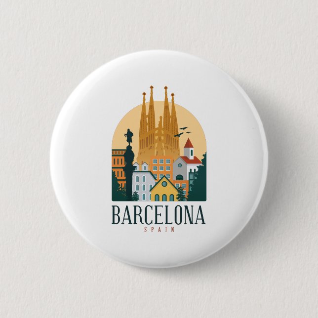 BarcelonaSkyline Button (Front)