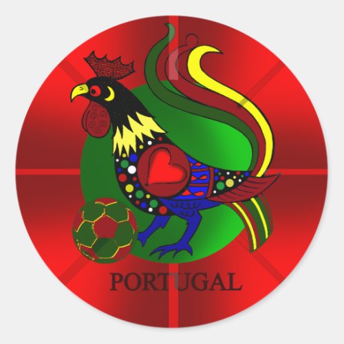 Barcelos Futebol _ Por Tugas de Portugal Classic Round Sticker