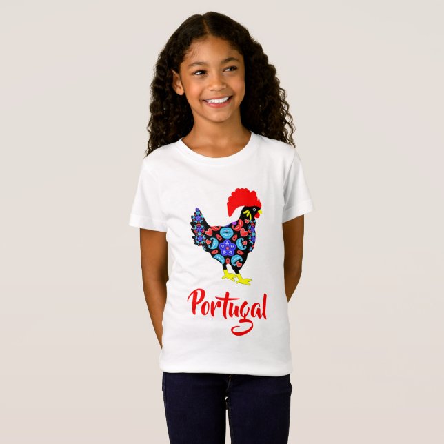 Barcelos Rooster Portuguese National Emblem T-Shirt (Front Full)
