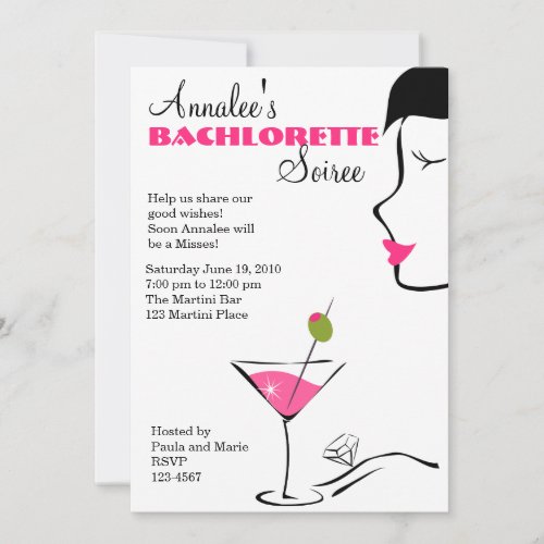 Barchlorette Martini Soiree Invitation