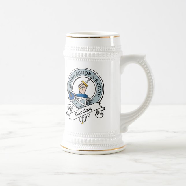 Barclay Clan Badge Beer Stein (Right)