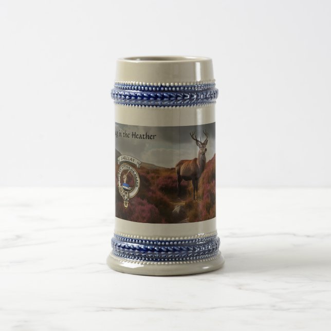 Barclay Clan Badge & Stag Personalized Beer Stein (Center)