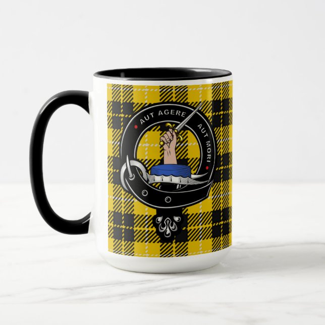Barclay Clan Badge & Tartan Combo 15oz Mug (Left)