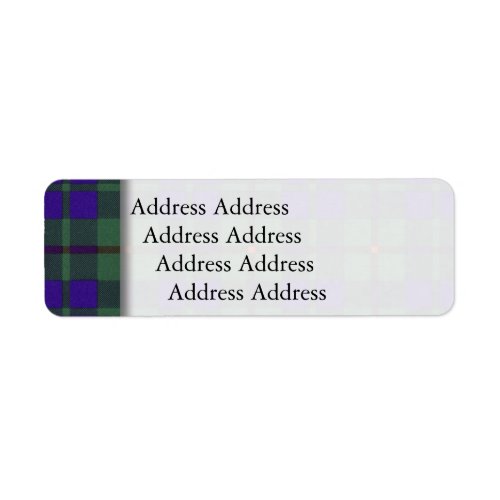 Barclay clan Plaid Scottish tartan Label