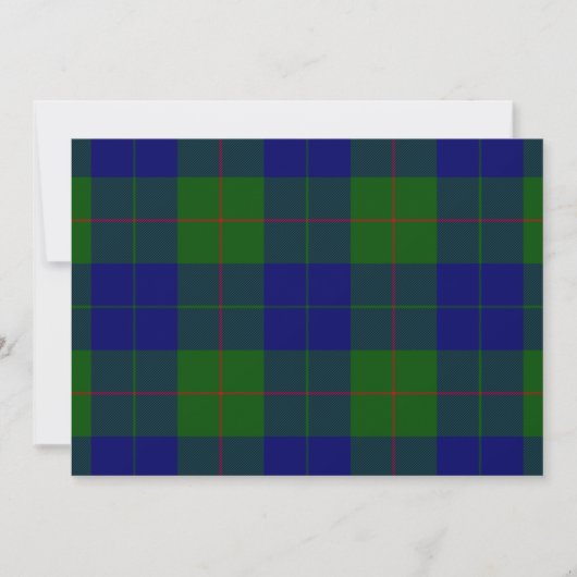 Barclay clan tartan blue green plaid (Front)