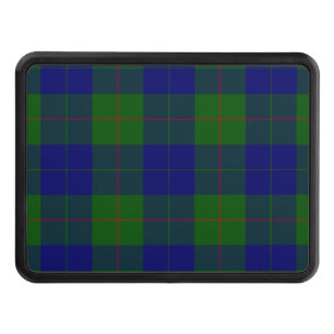 Barclay clan tartan blue green plaid hitch cover
