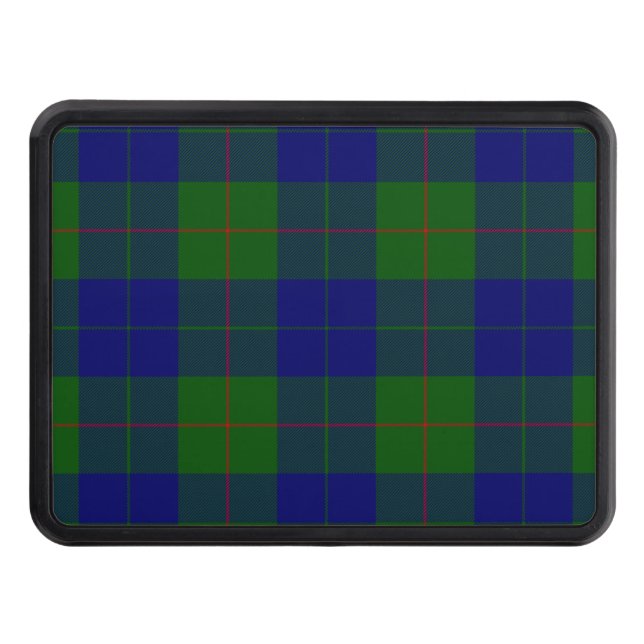 Barclay clan tartan blue green plaid hitch cover (Front)