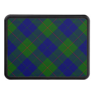 Barclay clan tartan blue green plaid hitch cover