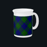 Barclay clan tartan blue green plaid pitcher<br><div class="desc">Barclay clan tartan</div>