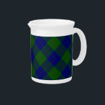 Barclay clan tartan blue green plaid pitcher<br><div class="desc">Barclay clan tartan</div>
