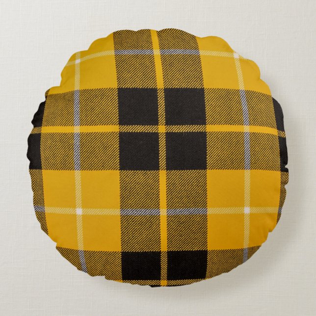Barclay Dress Light Weight Modern Tartan Round Pillow (Front)