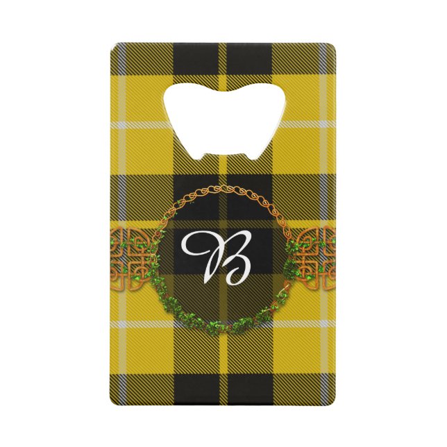 Barclay Dress Tartan And Monogram Credit Card Bottle Opener (Front)
