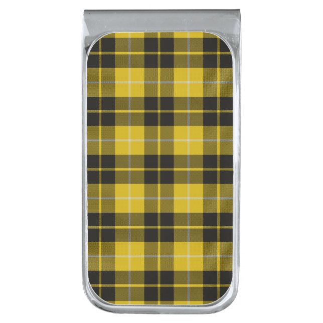 Barclay Dress Tartan Silver Finish Money Clip (Front Vertical)