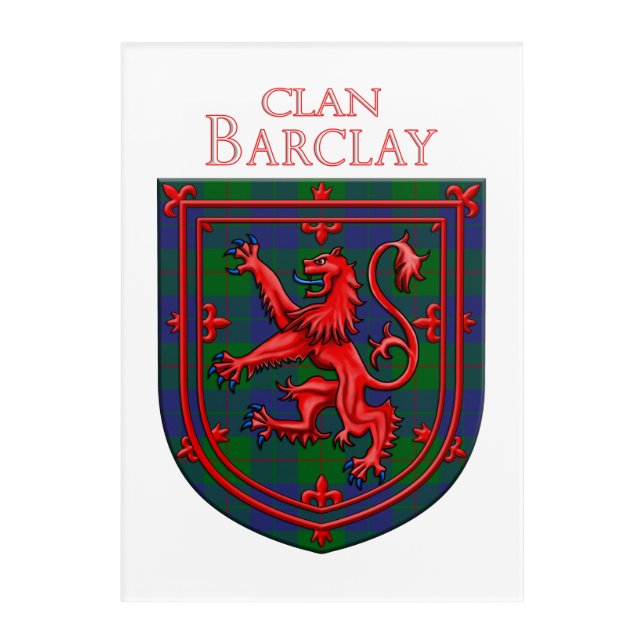 Barclay Hunting Tartan Scottish Plaid Acrylic Print (Front)
