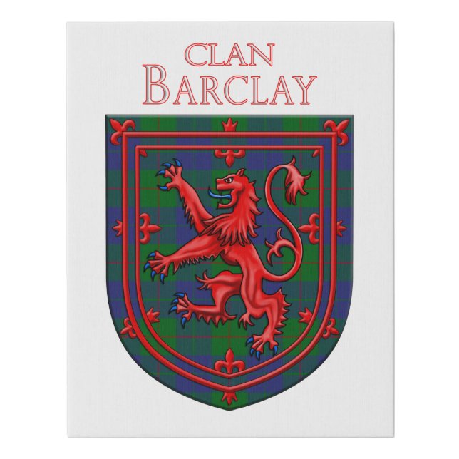 Barclay Hunting Tartan Scottish Plaid Faux Canvas Print (Front)
