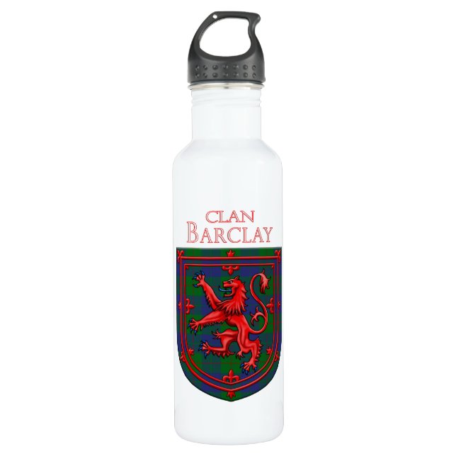 Barclay Hunting Tartan Scottish Plaid Stainless Steel Water Bottle (Front)
