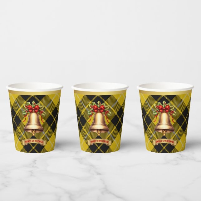 Barclay Personalized Tartan Christmas  Paper Cups (Multi)