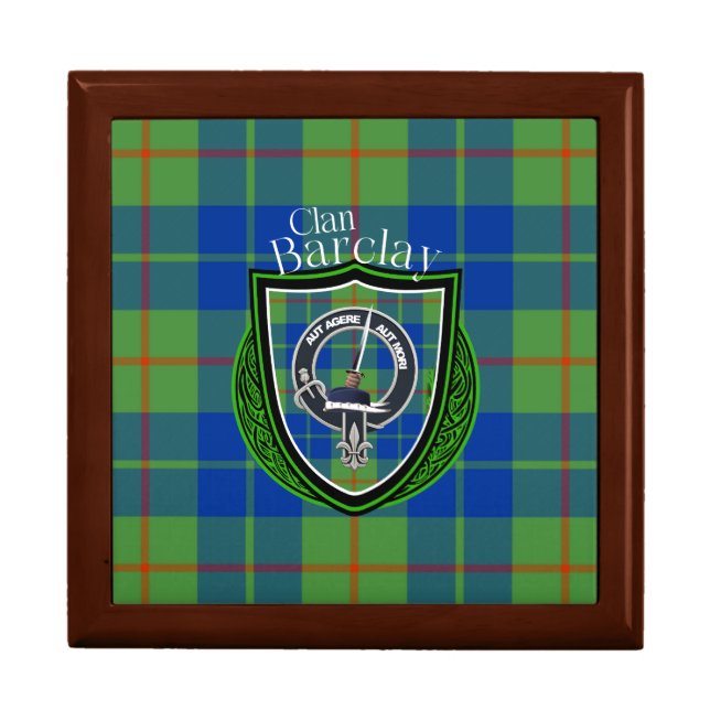 Barclay Scottish Clan Tartan & Crest Gift Box (Front)