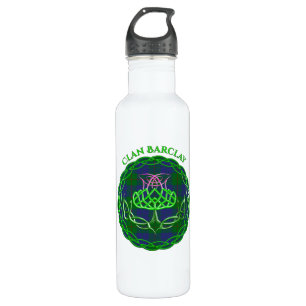 Barclay Scottish Tartan Celtic Thistle Stainless Steel Water Bottle