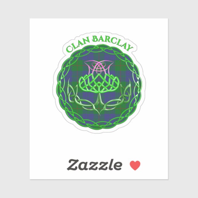 Barclay Scottish Tartan Celtic Thistle Sticker (Sheet)