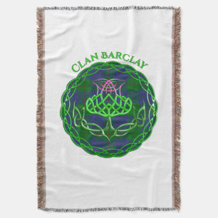 Barclay Scottish Tartan Celtic Thistle Throw Blanket