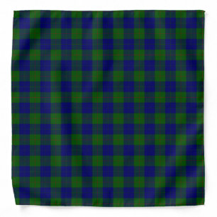 Barclay tartan blue green plaid bandana