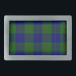 Barclay tartan blue green plaid belt buckle<br><div class="desc">Barclay clan tartan blue green plaid</div>