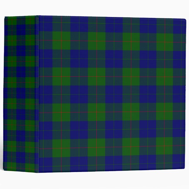 Barclay tartan blue green plaid binder (Front/Spine)