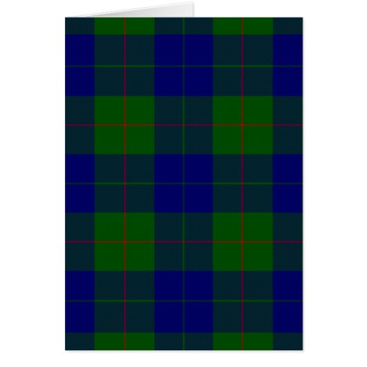 Barclay tartan blue green plaid cards (Front)