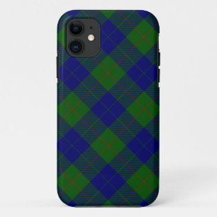 Barclay tartan blue green plaid iPhone 11 case
