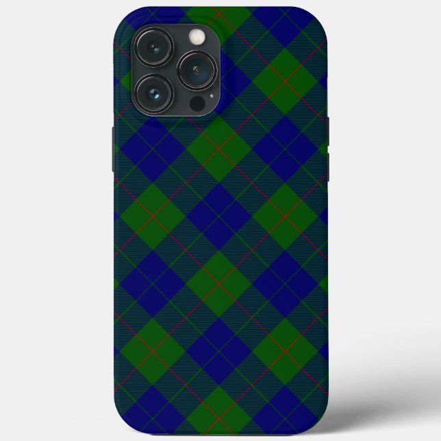 Barclay tartan blue green plaid Case-Mate iPhone case (Back)