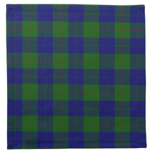Barclay tartan blue green plaid cloth napkin