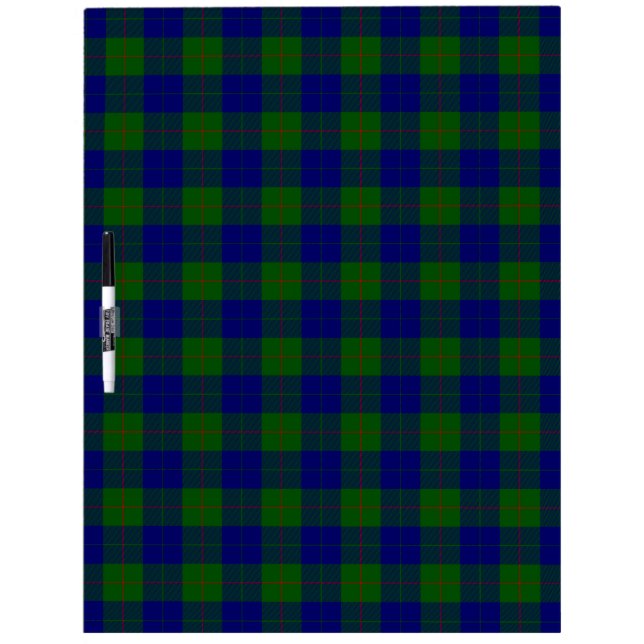 Barclay tartan blue green plaid Dry-Erase board (Front)