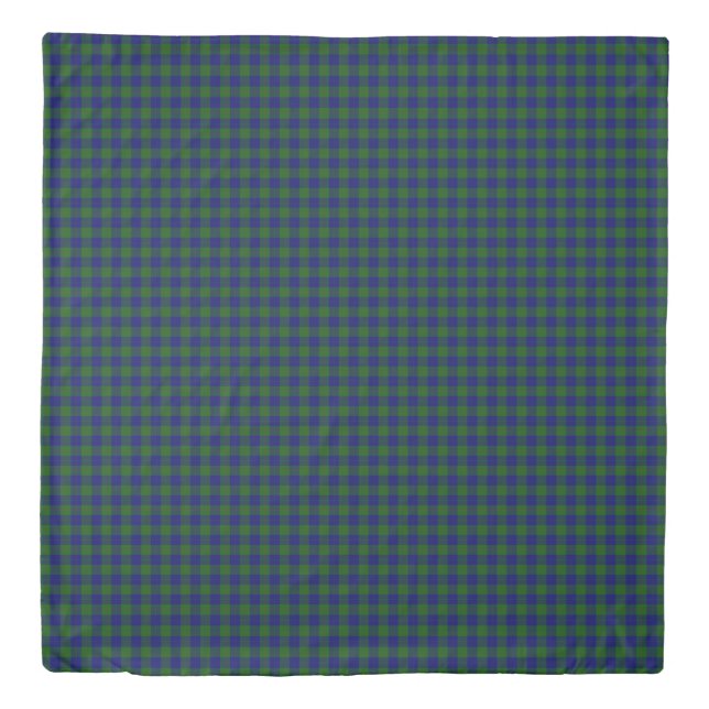 Barclay tartan blue green plaid duvet cover (Front)