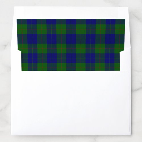 Barclay tartan blue green plaid envelope liner