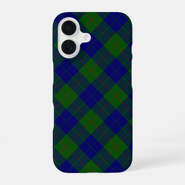 Barclay tartan blue green plaid iPhone case (Back)