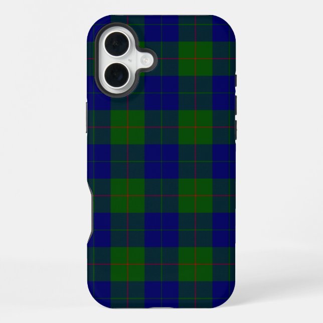 Barclay tartan blue green plaid iPhone case (Back)