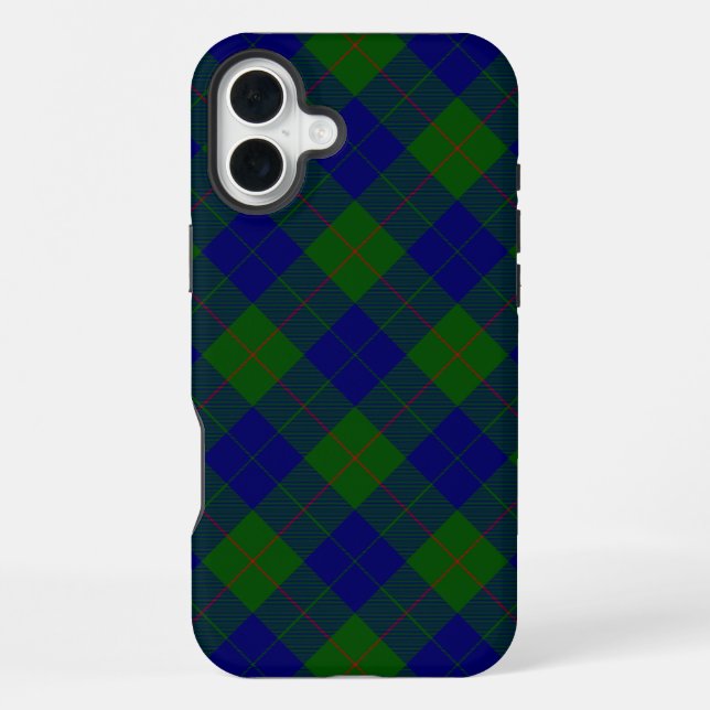 Barclay tartan blue green plaid iPhone case (Back)